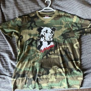 2020 Supreme Camo Pitbull T-shirt
